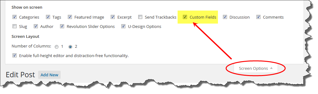 enable custom fields